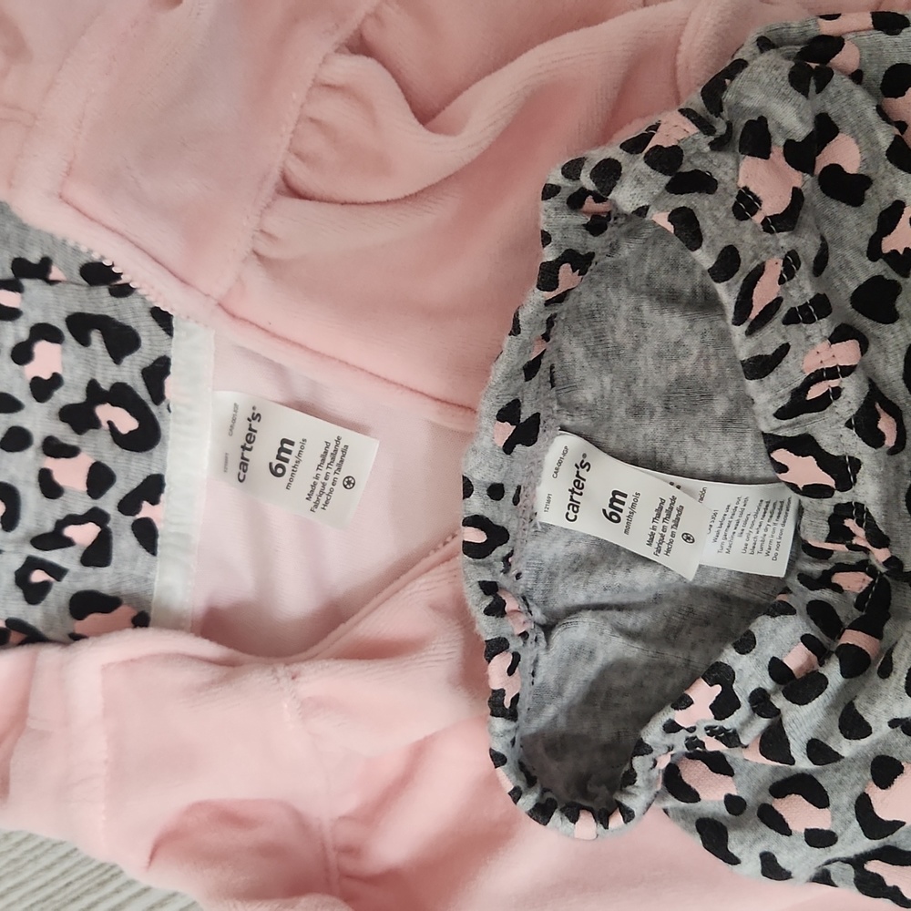 Carter's Baby Girl Zip Up Hoodie and Matching Leggings - Picture 2 of 6